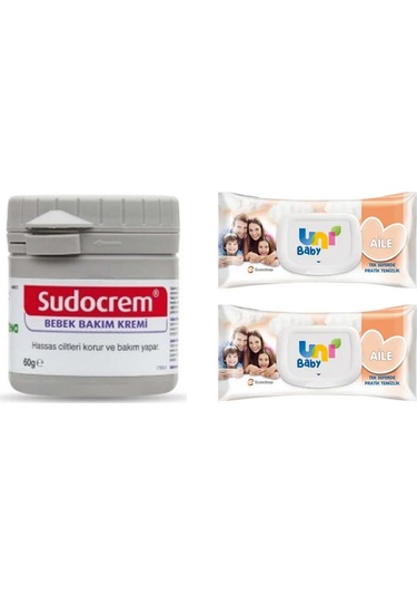 Bebek Bakım Seti Sudocrem 60 G + Uni Baby Islak Mendil 2x90 Lı