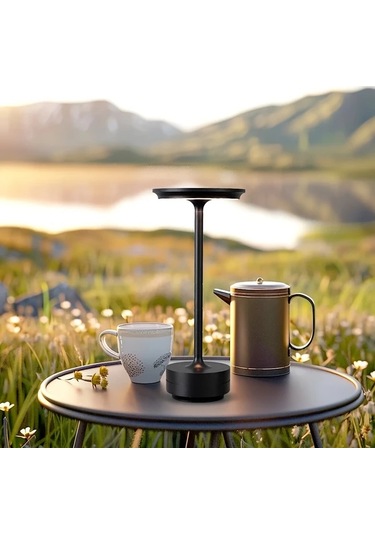 Boatshop1 Altın Usb Led Masa Lambası Modern Üç Renkli Ayarlanabilir Ortam Işığı Dahili Pil 36v Oda Parti Dekor Gece Lambası Altın