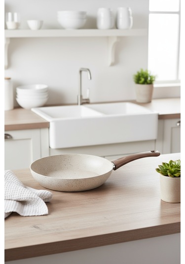 Bernardo Marcel 13 Parça Granit Tencere Seti Krem Krem