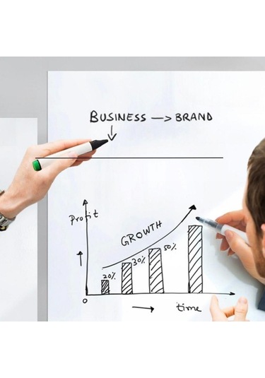 Ollevra Silinebilir Kalemli Sticker Duvara Yapışabilen Yazı Tahtası 60x100 Cm Beyaz