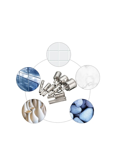 Yunboo 15 Parça Elmaslı Cam Delici Seti - 6mm'den 50mm'ye Kadar Çeşitli Boyutlar, Cam, Tuğla, Mermer İçin Hızlı Kesim