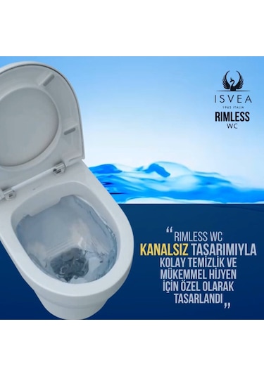 İsvea Sentimenti Kanalsız Asma Klozet + Yavaş Kapak