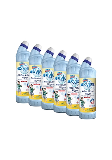 Bingo Oksijen Limon Kokulu Ekonomi Paket Çamaşır Suyu 6 x 750 ML
