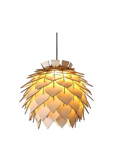 Lotus Dekoratif Avize Sarkıt Abajur Lambader Şapkası Bej