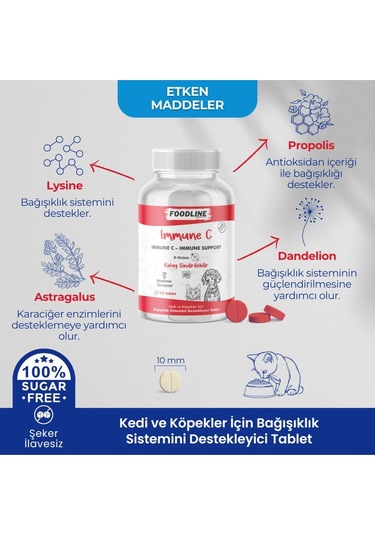 Foodline Immune +c 75 Tablet Sistemini
