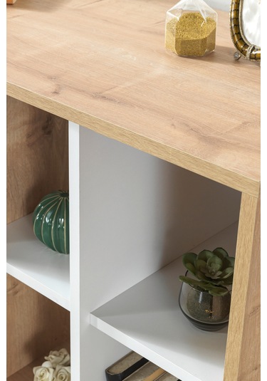 4111 Şile Metal Ayaklı Metal Kulplu 100 Cm Konsol - Tv Ünitesi - Yemek Odası - Kahve Köşesi Beyaz Beyaz - Safir