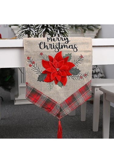Dikdörtgen Noel Masa Örtüsü Polyester 33 183m Noel Masa Dekorasyonu İçin Noel Ağacı Desenleri