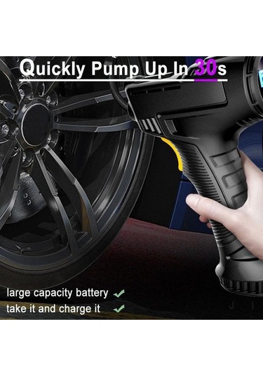 Çok İşlevli Lastik Pompası Ve Lastik Basıncı Monitörü Akıllı Dijital Görüntüler Şarj Edi Şişirme Kompresör & Hava Pompası 55756817