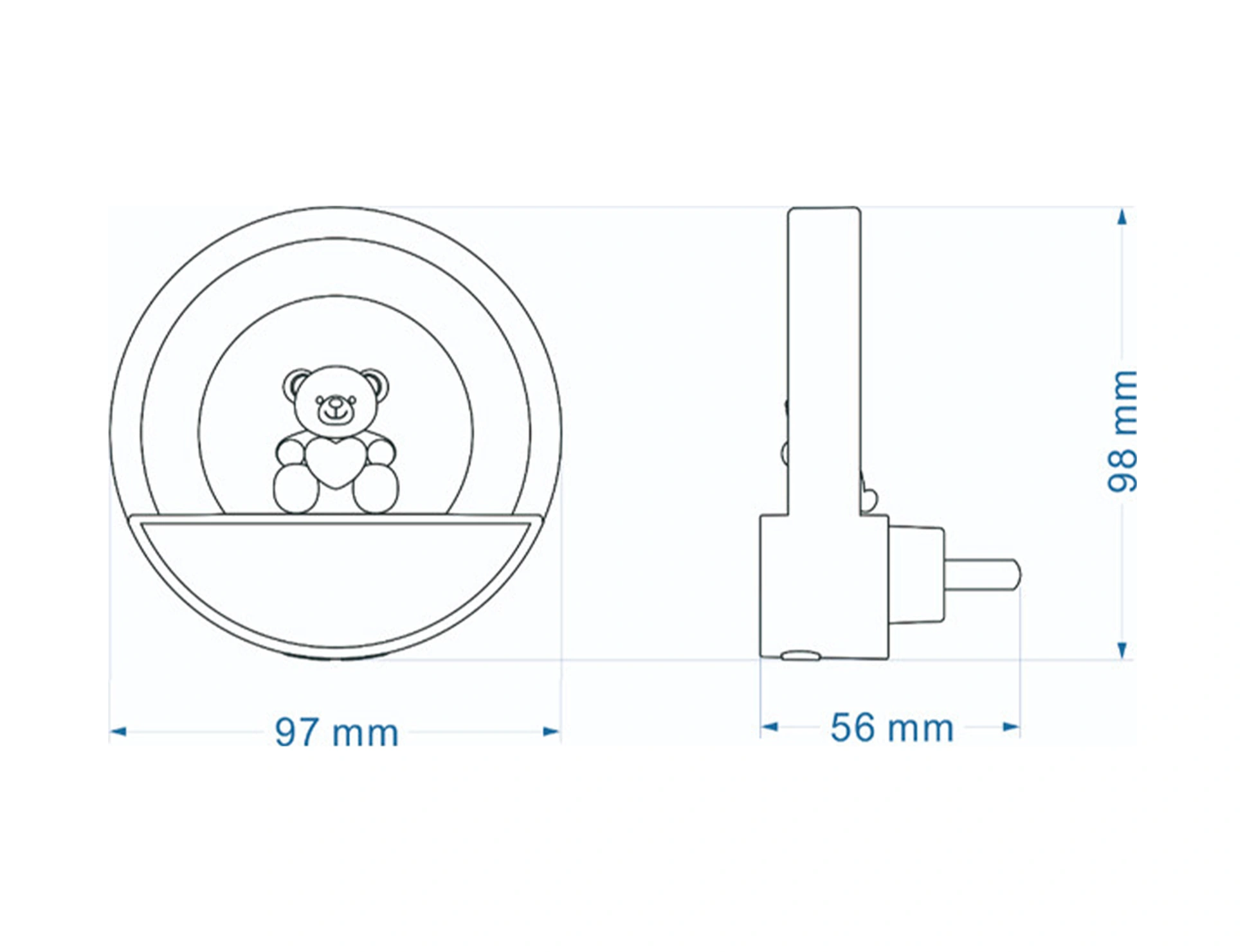 Folinda Led Gece Lambası, 3 Renk Sıcaklığı, Parlaklık Ayarlı, 3 Zamanlayıcı Seçeneği, Kumanda İle, 200mah Pil, Avrupa Standartı Çok Renkli