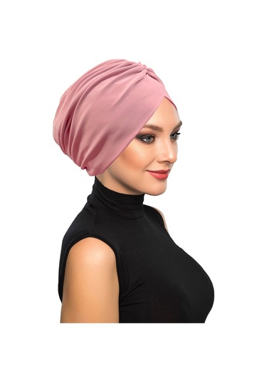 Büzme Çift Taraflı Pudra Hazır Türban Tesettür Havuz Bonesi