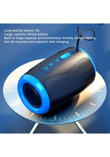 Tsn-1 Taşınabilir Hoparlör Kablosuz Bluetooth Hoparlörler 5.3 Stereo Fm/sd/usb Disk/aux Modları İle Su Geçirmez Dış Mekan İçin Hifi Ses