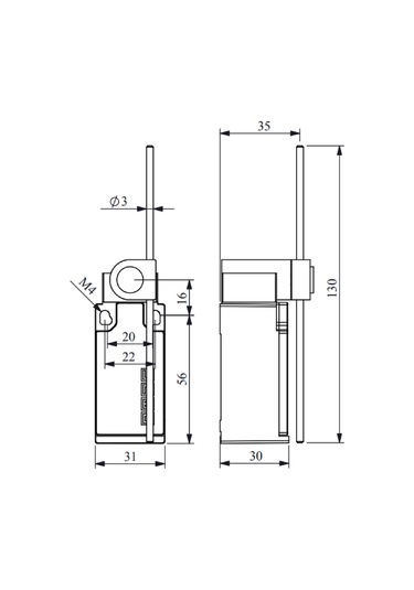 Emas L5k13rem121 ,plastik Gövde Kontak-1a1k Metal Çubuk Sınır Sivic