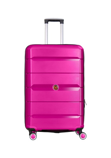 Npo Diamond Pp Polipropilen Büyük Boy Kırılmaz Valiz - Fuşya