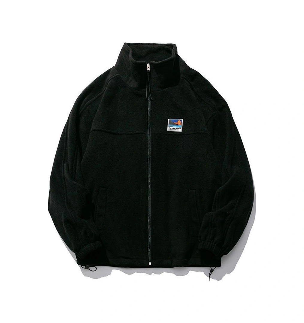 Snapbuy Rahat Kesim Erkek Polar Ceket Siyah