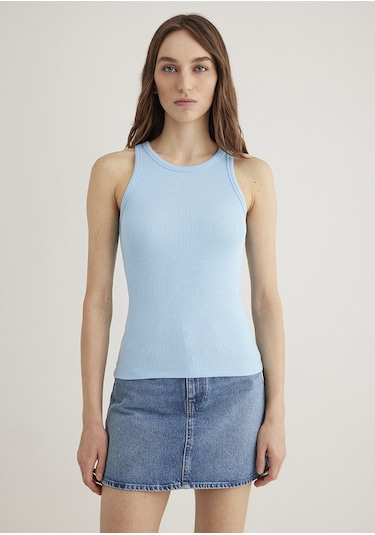 Mavi - Halter Yaka Mavi Basic Atlet 1612462-80637 Mavi