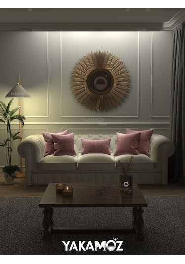 Br Yakamoz Tatlı Pembe Kırlent , Yastık Kılıfı Kadife Görünümlü Velvet Touch Serisi Tatlı Pembe