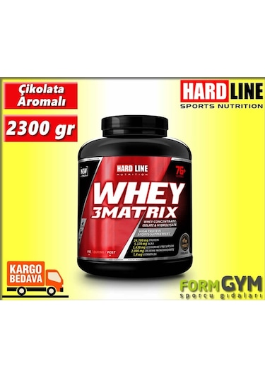Hardline Whey 3Matrix Protein Tozu 2300 G -  Çikolata