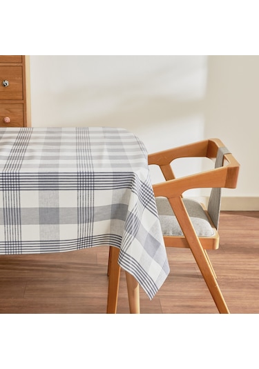 Karaca Home Luna Ekoseli Pvc Masa Örtüsü Mavi Mavi