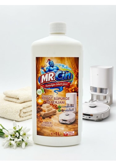 Mr.cin Robot Süpürge Deterjanı Amber Kokulu 1 Litre X 3 Adet Tekli