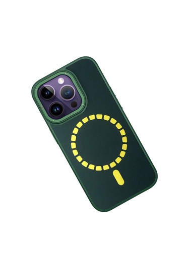 İphone 13 Pro Kılıf Hbc-156 Forum Magneticsafe Kapak - Koyu Yeşil