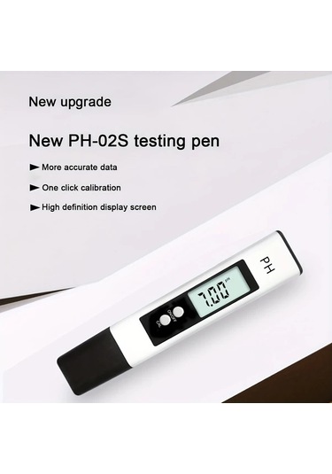Honeybeeshop Cloud Prime Dijital Ph Metre Kalemi Beyaz 0-14ph Hassas Su Test Cihazi Lcd Ekran