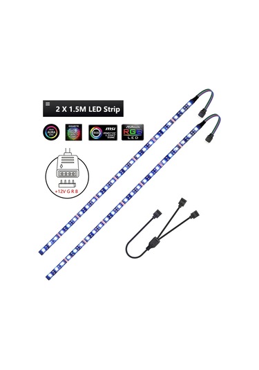 Epistar 12v Rgb Led Şerit 4pin Pc Başlığı 5050 Bilgisayar Kasası Için Yellow 0-5w