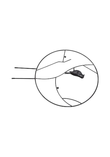 Fosenze Kuş Şekilli Demir Bahçe Trelli, Bitki Tutanaklı Dayanak, Rüzgar Korumalı Bahçe Dekorasyonu, Siyah, 30x40cm