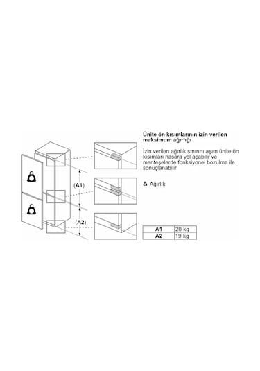 Siemens KB96NADD0 381 LT No-Frost Kombi Tipi Ankastre Buzdolabı