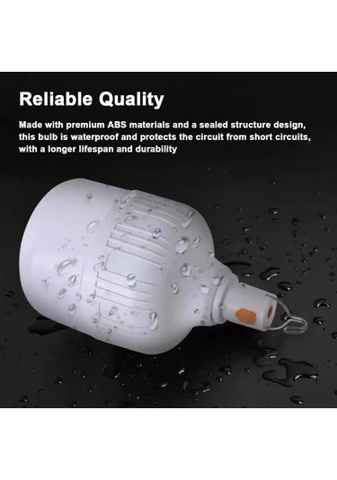 Ximistore9 6 Adet 60w Şarj Edilebilir Acil Led Ampulü - Kamp, Ev İçin Su Geçirmez, 3 Seviye Işık Regülasyonlu Aydınlatma Diğer