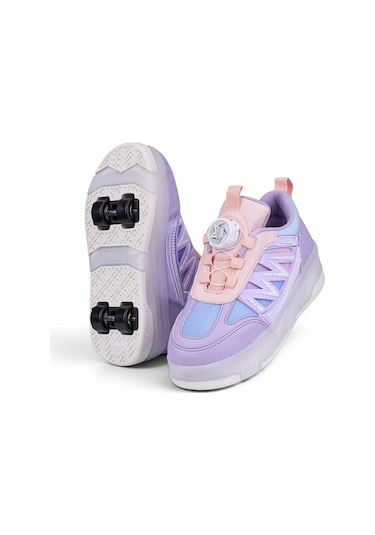 Tuğba Ortopedi Çocuk Kol Saati Hediyeli Işıklı Tekerlekli Sneaker Lila