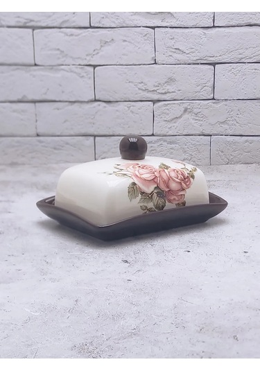 Rosenberg Krem Peynir İçin Kapaklı Seramik Tereyağı Kabı 205444977 Sütlü