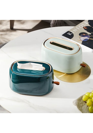 Gajeena Masaüstü/duvar Takılı İç Springli Kağıt Havlu Kutusu - Modern Stili Pet+abs Malzeme - Ev Ofis Kullanıma Uygun Beyaz