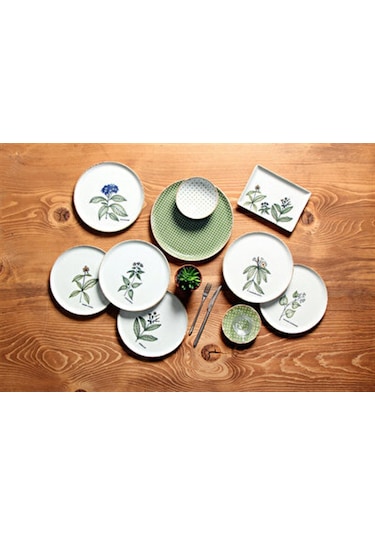 Porland Green Days 30 Parça Kahvaltı Takımı Yeşil