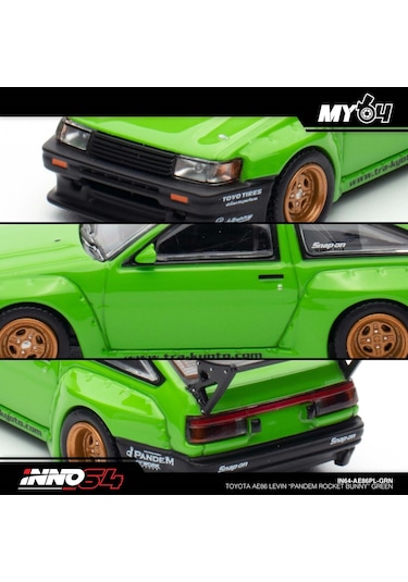 Inno 1/64 Toyota Ae86 Levin " Pandem Rocket Bunny" Green Çok Renkli