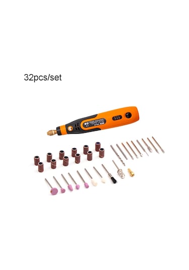 Sones Hılda 3.6v Elektrikli Taşlama Kalemi Hassas Oyma Mikro Elektrikli Matkap, Model: 32'si 1 Arada