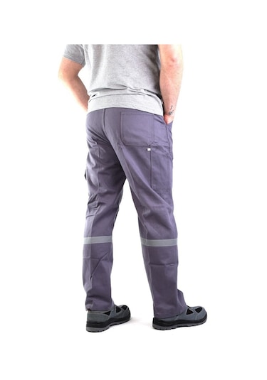 Eser - 7-7 Gabardin Kom.Cepli İş Pantolonu Reflektörlü-Kışlık-Gri