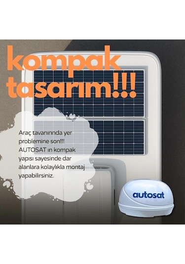 Autosat Sma30 Multi 3 Çıkışlı Marin Ve Karavan Uyumlu Uydu Anteni