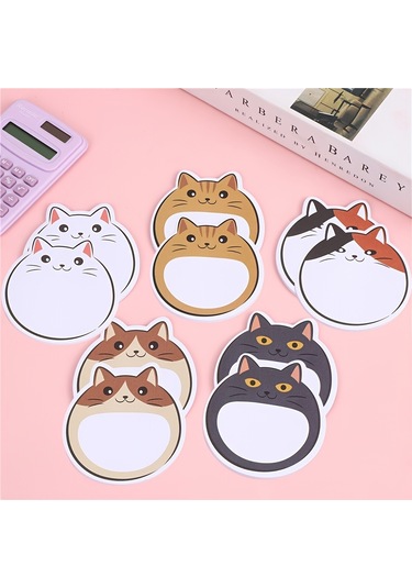 Kedi Yapışkan Notlar Uzaylı Çizgi Film Hayvanları Sevimli Yapışkan Ofis Öğrenci Malzemeleri