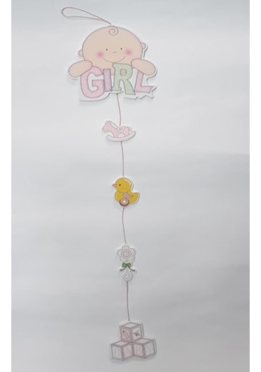 Pembe Gırl Tavan, Duvar Ve Kapı Için Ahşap Sarkıt Süs Pembe