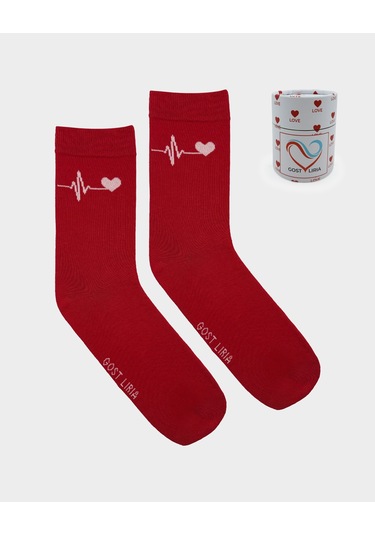 Gost Liria Crimson Desenli Unisex Soket Çorap Kırmızı