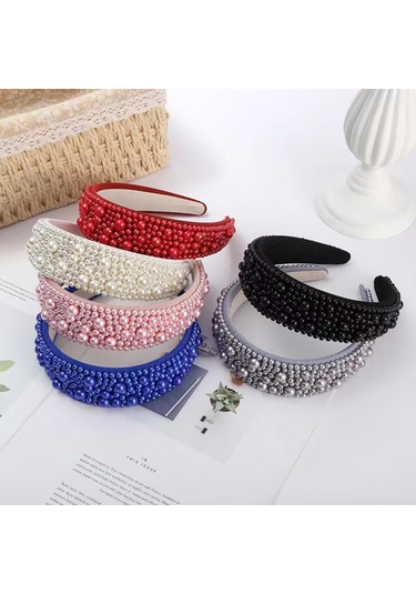 Dofolink Kuru Saçta Da Sabit Kalabilen Esnek Lastik Yapımı Büyük İçinaklı İki Renkli İpek Telli El Yapımı Süslenmiş Saç Bandı E