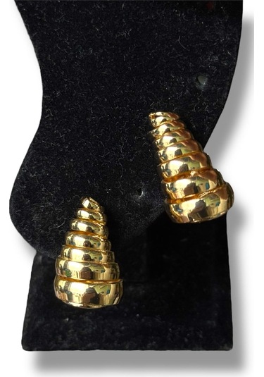 Büyükten Küçüğe Yay Şekilli Çelik Küpe Sarı