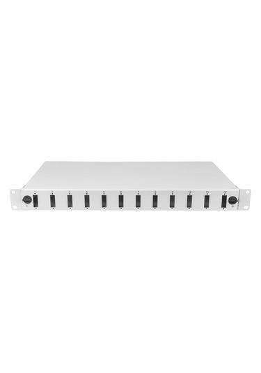 Alfafonet Optislide 12 Port Sc-dx/lc-qd 1ru Rack Tipi Açık Gri Fiber Optik Patch Panel