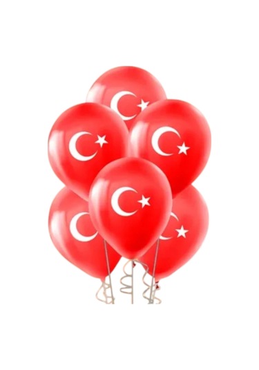 Kıka Bayrak Ayyıldız Balon 100 Adet Çok Renkli