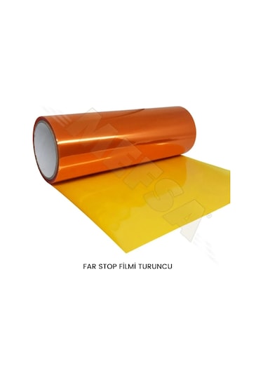 Far Stop Filmi Turuncu Folyosu Kaplama Şeffaf Dayanıklı 1 Metre..