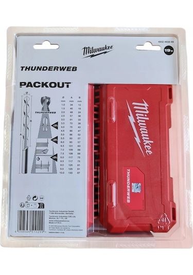 Milwaukee Metal Matkap Ucu Set 19 Parça 1-10 Thunderweb Seri 4932493869
