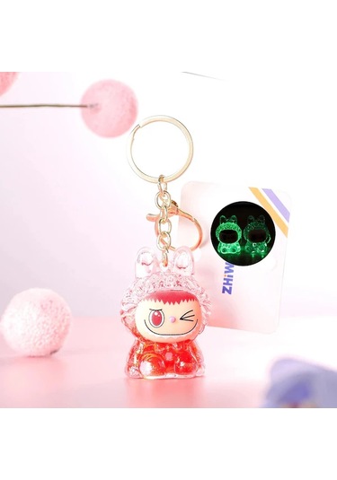 Novahub Sevimli Labubu Koyun Anahtarlık Kız Sırt Çantası Kolye Araba Pembe L112lbb