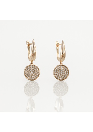 18k Rose Gold Plated Per Sempre Drop Küpe Gold