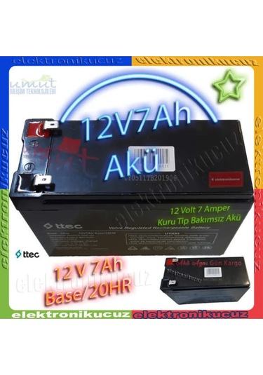 12volt Ve 7amper 12v 7ah Pilsan Blade Uyumlu Oyuncak Araba Jeep Akülü Araba Aküsü Pili Bataryası