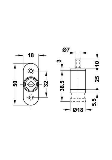 Hafele Basmalı Kilit Nikel Kaplama